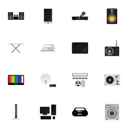 set of 16 editable tech icons includes symbols vector image