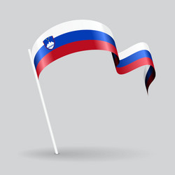 Slovenian Wavy Flag Vector Image