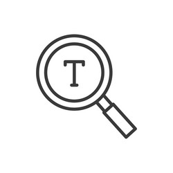 text analytics in line design data vector image