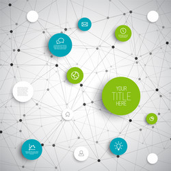 Abstract Network Circles Template vector image