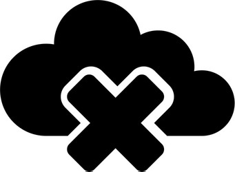 access cloud data denied flat icon vector image
