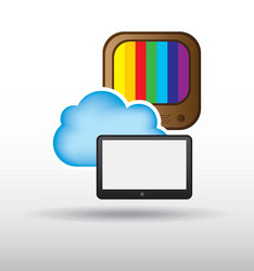 cloud computing design vector image