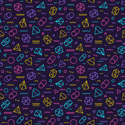 geometric seamless pattern consisting of line vector image