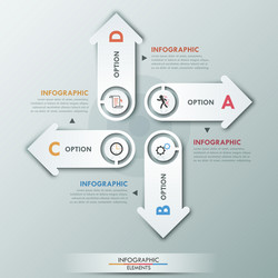 Modern infographics options banner vector