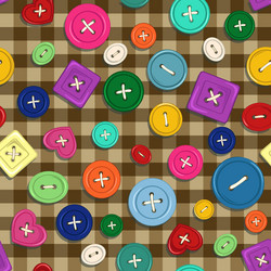 Seamless pattern of buttons vector