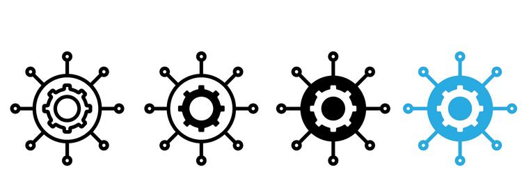 useful functions icon logo set vector image