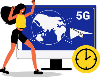 5g internet vector