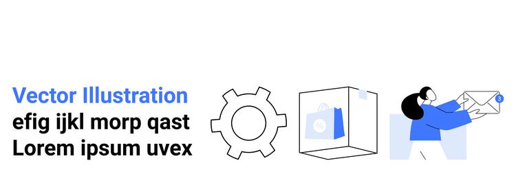 abstract workflow with gear document in folder vector image