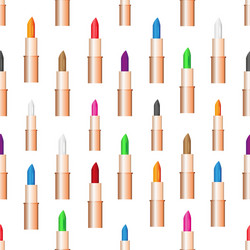 Beauty woman care lipstick color seamless pattern vector