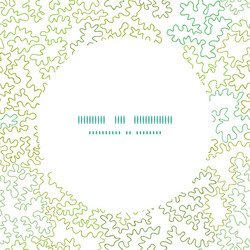 curly doodle shapes circle frame seamless pattern vector image