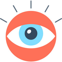 monitoring flat web icon concept vector image