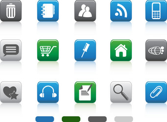 web icon -color square series vector image