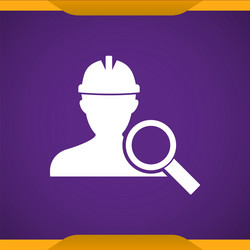 worker search icon for web and mobile vector image