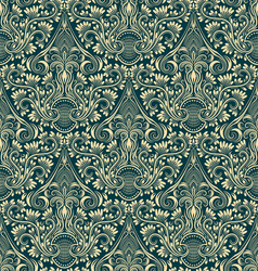 damask seamless pattern repeating background vector image