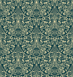 damask seamless pattern repeating background vector