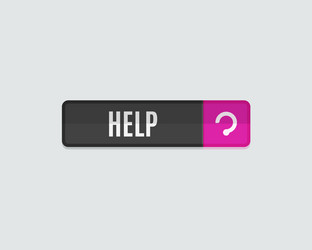 help web button modern flat design vector image