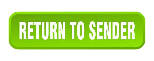 return to sender button square vector image