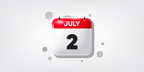 2nd day of the month icon event schedule date vector image