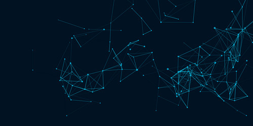 abstract banner with low poly plexus design vector image