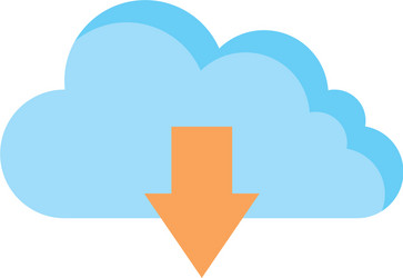 cloud computing server with arrow download vector image
