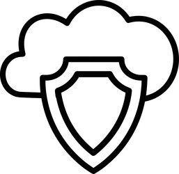 cloud storage icon symbol image of the hosting vector image