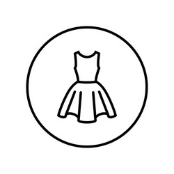 Dress icon editable thin line vector