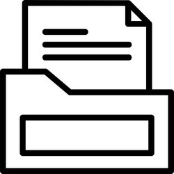 file folder linear style icon design vector image