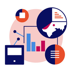 global data analysis and insights for business vector image