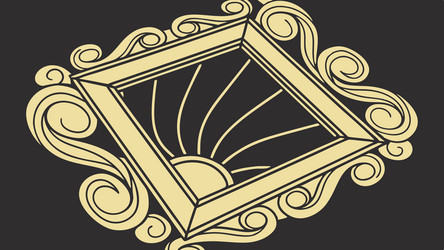 ornate empty rectangular frame with intricate vector image
