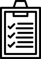 checklist linear style icon design vector image