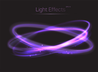 Purple circle light effect background swirl glow Vector Image