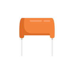 Current capacitor icon flat circuit Royalty Free Vector