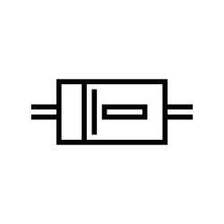 Resistor electrical engineer line icon Royalty Free Vector