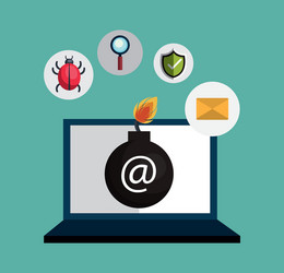 informatic security system design vector image