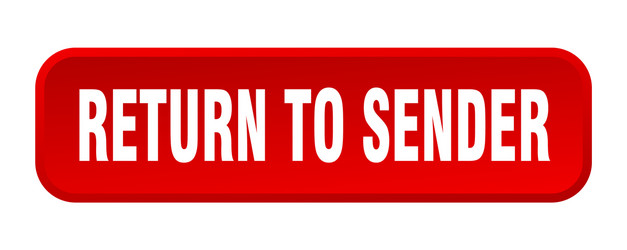 return to sender button square vector image