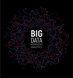 big data abstract visualization lines vector image