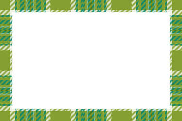 Vintage frame scottish border pattern retro vector