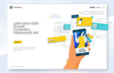 creative concepts web page design for website vector image