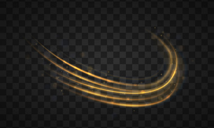 dynamic golden waves light line bokeh effect vector image