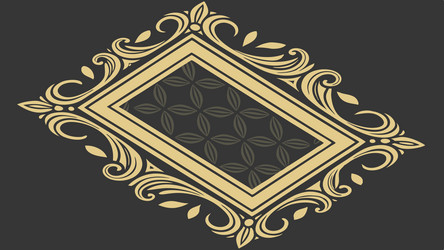 empty ornate rectangular frame with textured vector image