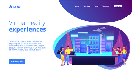 interactive design visualization concept landing vector image