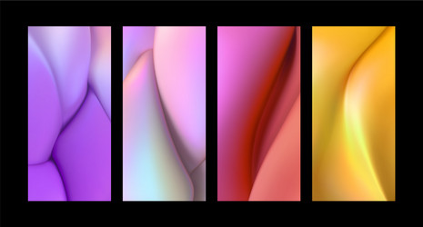 liquid gradient shapes background set vector image