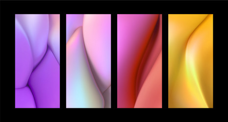 liquid gradient shapes background set vector