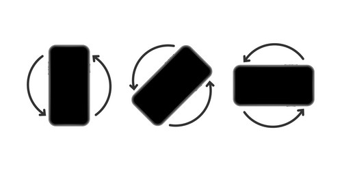 rotate smartphone isolated icon device rotation vector image