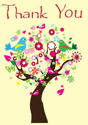 Thank you tree Royalty Free Vector Image - VectorStock