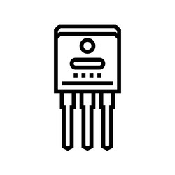 Resistor electrical engineer line icon Royalty Free Vector