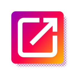 white open in new window icon isolated on vector image