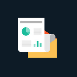big data flat design concept with information vector image