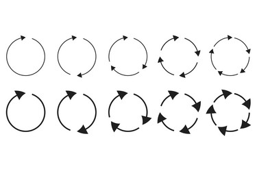 circle arrows icon circular flow symbol rotating vector image