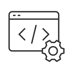 configuration icon in line design vector image